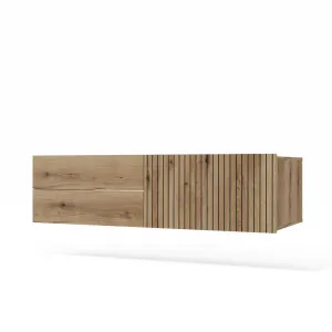 TP Living Závesná skrinka pod umývadlo s doskou TIGO 1D2S 140 cm dub evoke