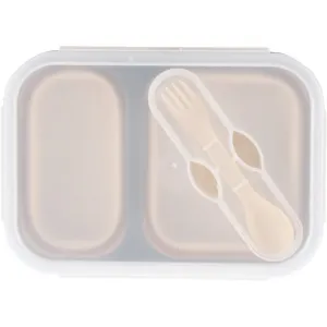 Zopa Silicone Lunch Box Large jedálenská sada Sand Beige 21x15 cm 1 ks