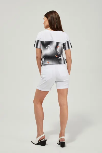 Marisse Lyocell Shorts L-Sh-3406 White