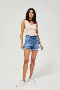 Marisse High Waist Denim Shorts L-Sh-3405 Blue