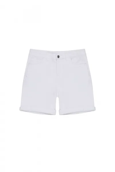 White plain shorts Moodo