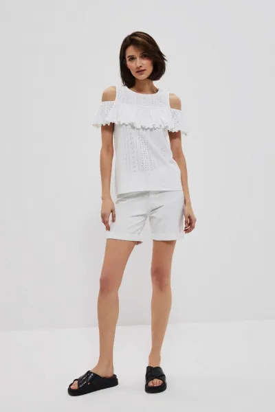 White plain shorts Moodo