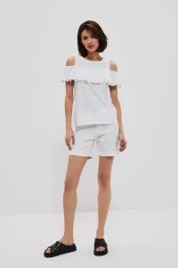 White plain shorts Moodo