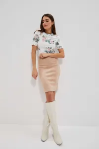 Béžová puzdrová sukňa