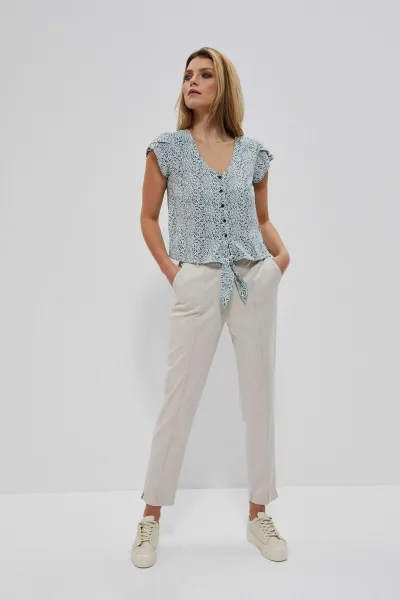 Marisse Patterned Shirt Blouse L-Ko-3731 Forest