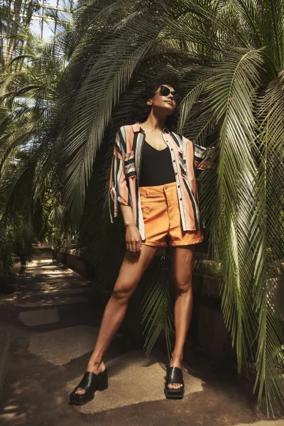 Marisse Lyocell Shorts L-Sh-3703 Melon