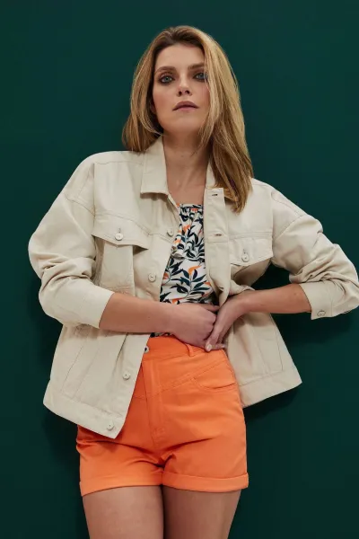 Marisse Lyocell Shorts L-Sh-3703 Melon