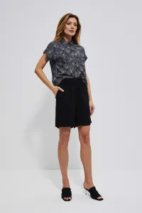 Marisse High-Waisted Viscose Shorts L-Sh-3719 Black