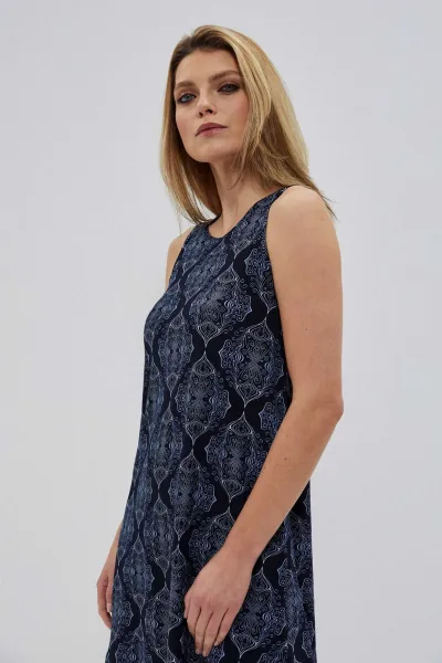 Marisse Summer Dress With Straps L-Su-3741 Navy