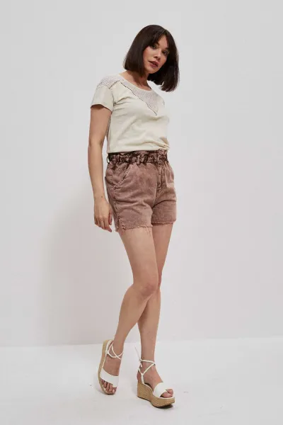 Marisse High Waist Caramel Denim Shorts