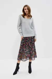Marisse Sweater With A Neckline At The Back L-Sw-3704 Silver
