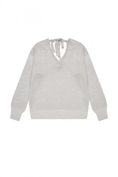 Marisse Sweater With A Neckline At The Back L-Sw-3704 Silver