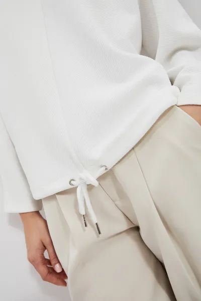 Marisse Women's Sweatshirt L-Bl-4013 Off White