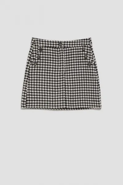 Houndstooth mini sukňa