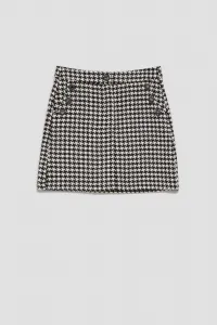 Houndstooth mini sukňa