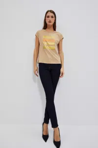 Marisse Women's T-Shirt L-Ts-4038 D.Beige