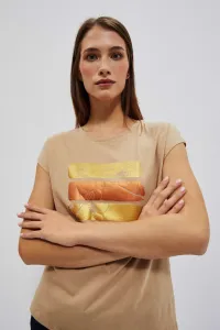 Marisse Women's T-Shirt L-Ts-4038 D.Beige