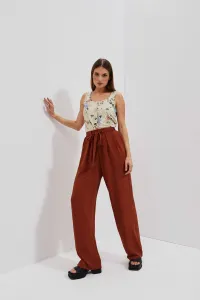 WOMEN'S TROUSERS L-SP-4013 BROWN