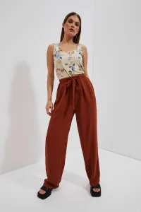 WOMEN'S TROUSERS L-SP-4013 BROWN