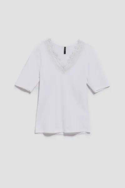 Marisse Women's T-Shirt L-Ts-4084 White