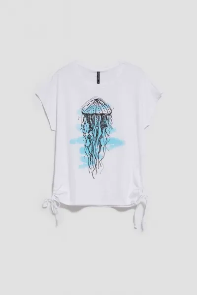 Marisse Women's T-Shirt L-Ts-4094 White