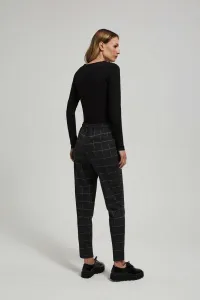 Marisse Black Checkered Trousers