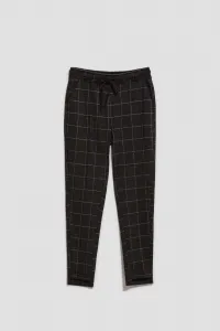 Marisse Black Checkered Trousers