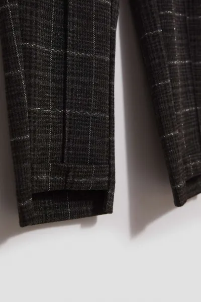 Marisse Black Checkered Trousers