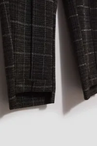 Marisse Black Checkered Trousers