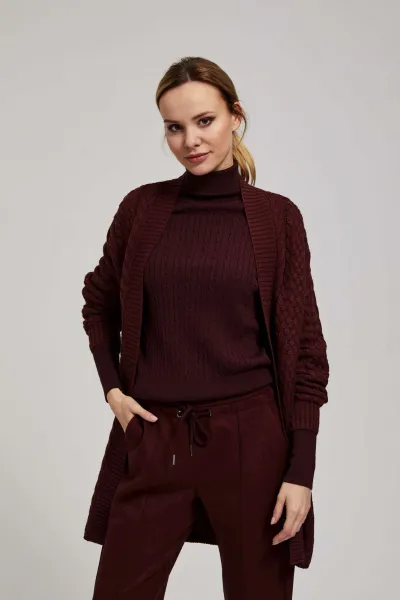 Marisse Long Chestnut Cardigan