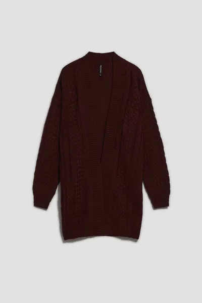Marisse Long Chestnut Cardigan
