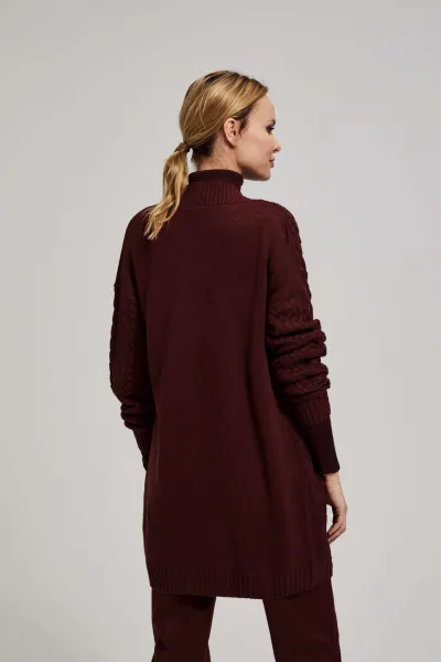 Marisse Long Chestnut Cardigan