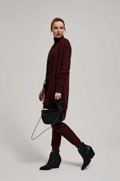Marisse Long Chestnut Cardigan