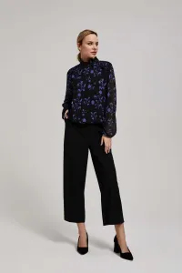 Marisse Black Floral Pattern Shirt