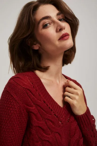Marisse Sweater With Openwork Sleeves