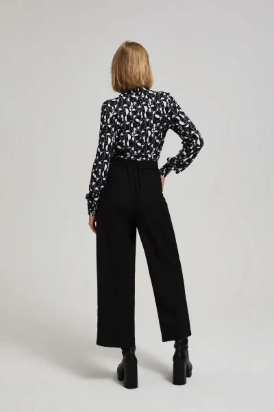 Marisse Plain Wide-Leg Trousers