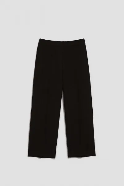 Marisse Plain Wide-Leg Trousers