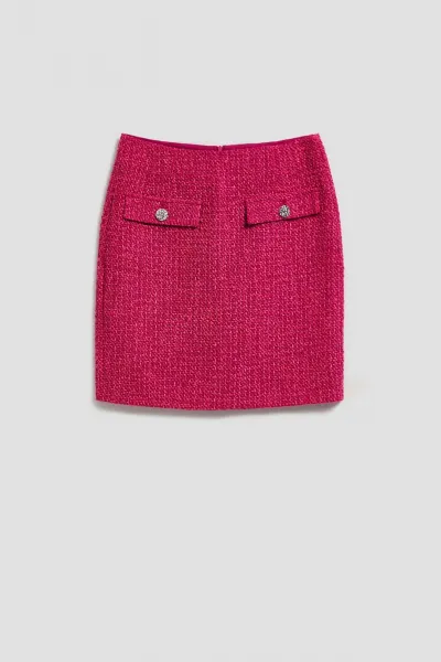 Marisse Pink Tweed Skirt