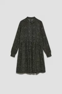 Marisse Black Shirt Dress With A Flared Bottom