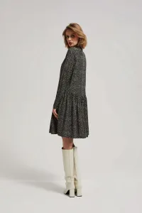 Marisse Black Shirt Dress With A Flared Bottom