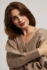 Marisse Dark Beige V-Neck Sweater