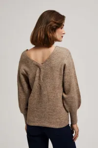 Marisse Dark Beige V-Neck Sweater