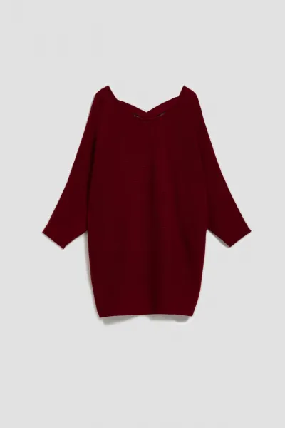 Marisse Burgundy Batwing Sweater