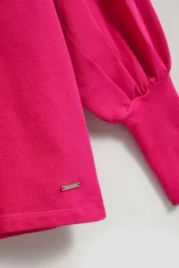 Marisse Fuchsia Puff Sleeve Sweatshirt