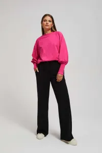 Marisse Fuchsia Puff Sleeve Sweatshirt