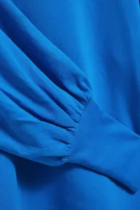 Marisse Azure Blouse With Puffed Sleeves