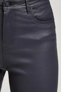 Marisse Waxed Skinny Trousers, Gray