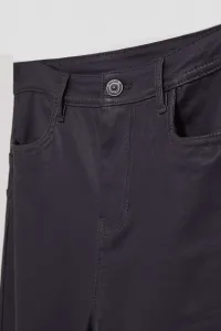 Marisse Waxed Skinny Trousers, Gray