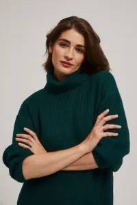 Marisse Emerald Turtleneck Sweater Dress