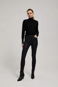 Marisse Thin Turtleneck Sweater, Black